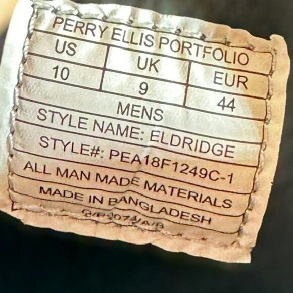 Perry Ellisc Men's Size 10 Work Shoes Portfolio Eldridge Black Lace Up Comfort - Picture 10 of 10